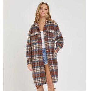 NWOT | Sweet Lovely By Jen Plaid Shacket